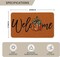 Orange Pumpkin Fall Welcome Doormat, Autumn Home Decor Low-Profile Switch Rug Door Mat Floor Mat for Indoor Outdoor 17x29 inches.